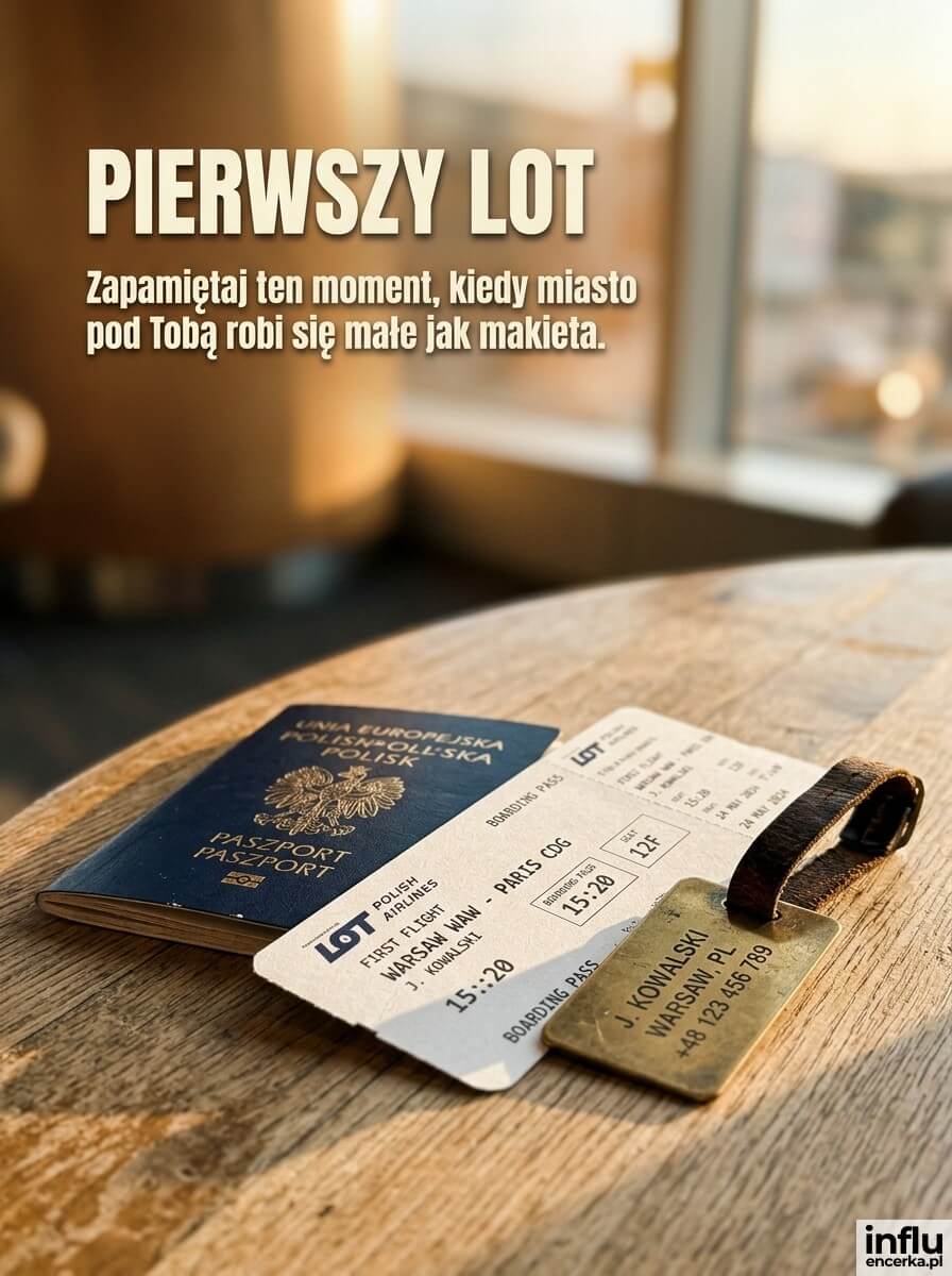 Kartka z życzeniami na pierwszy lot